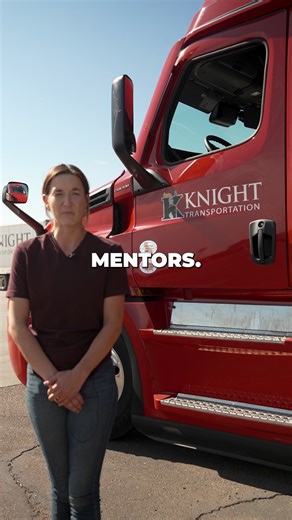 Knight Transportation on Instagram: "Newsflash: becoming a truck driver can be intimidating to anyone starting out, even if you’ve got your CDL. We get it. The tractor is probably the biggest thing you’ve ever driven — not to mention the 53-foot trailer attached. That’s why it’s important to have thorough, over-the-road training and the right foundation before going solo. 🚚 Knight Trainers will walk alongside your learning process, teach by example, and instill the right mindsets from their own