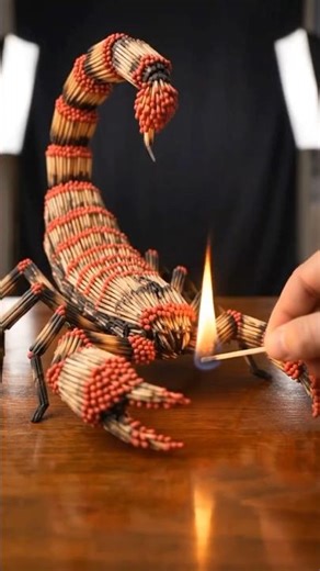 Burning Scorpion 🦂🔥 (Matchstick) | Deadly Fire Spread #matchstick #viralvideo