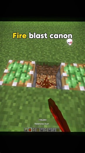 Minecraft fire canon 🔥 #shorts