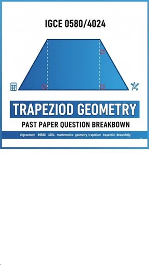 trapezium is divided into two right angled triangles igcse maths 0580 past papers question #shorts