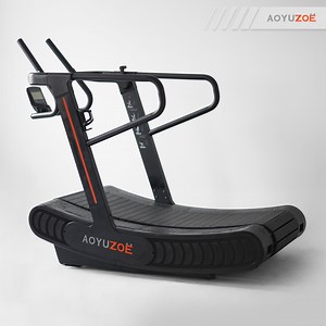 [Hot Item] New Design Runner Running Machine Manual Mechanical Aluminium Belt Curved Treadmill