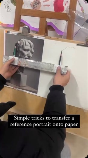 @artistic_unity_ | Mr. Zhao, an art instructor from Qi Yi Fine Arts, shares creative tricks to easily transfer reference portraits onto blank sheets of paper.... | Instagram