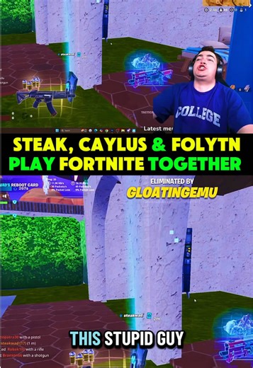 Steak, Caylus & Foltyn Play Fortnite 🤯 #steak #caylus #foltyn #fortnite #fortnitefunny