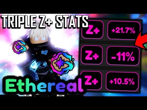 Max Level Evolved ETHEREAL GOJO (Infinity) with Triple Z+ Stats [SHOWCASE] | Anime Vanguards Roblox