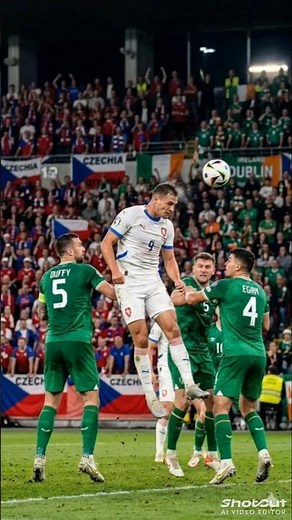 Czechia 🇨🇿 vs Ireland 🇮🇪 🔥 Intense Battle & Highlights! #Shorts #Czechia #Ireland #Football #Soccer