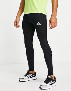 adidas Training Techfit base layer tights with three stripes in black | ASOS