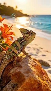 Calm Tropical Island 🌴 Piano, Violin & Flute with Beautiful Nature #Shorts #Relaxation