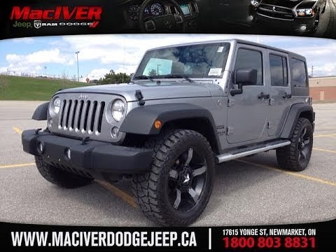 2014 Grey Jeep Wrangler Unlimited Sport w/ 33" Inch Tires Newmarket Ontario | MacIver Dodge Jeep