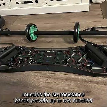 LALAHIGH Portable Home Gym System: Large Compact Push-Up Board, Pilates Bar &amp