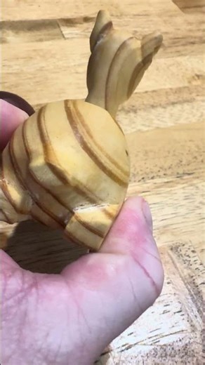 I made my buck ornament a partner. #woodworking #carving