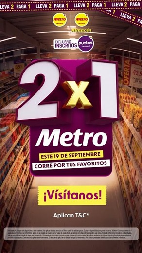 Porque uno no es suficiente: ¡Lleva el 2x1 en mercado y hogar este 19 de septiembre!​