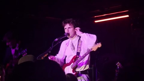 Cruz Beckham performs at the Courtyard Theatre in London