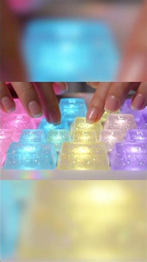 キラキラ光るカラフルなキーボード #asmr #ai #fyp