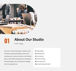 About creative design studio - Website Template by Nicepage