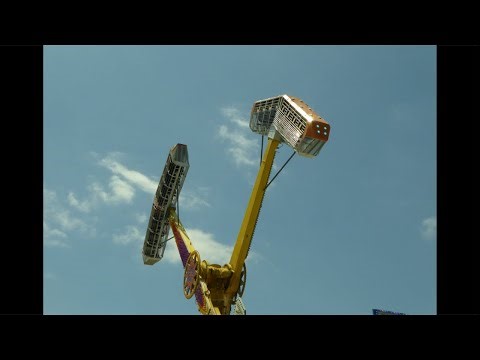 Model train with a ride