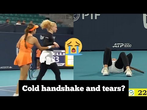 Siniakova Angry Gives Cold Handshake & Leave Court CRYING after Losing to Camila Osorio (Miami 2026)