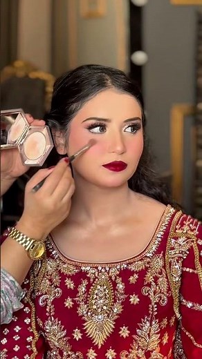 💄✨ Barat Bridal Makeup Tutorial in 12 Seconds | Stunning Pakistani Bride Transformation