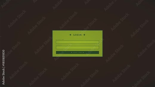 Funny animation of a hacker trying to access an administrator login screen with a playful twist happening on a bright digital interface