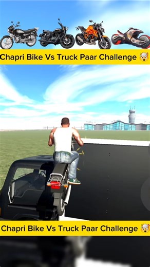 Chapri Bike Vs Truck Paar Challenge 🤯||indian bike driving 3d new short#shorts #trending #viral