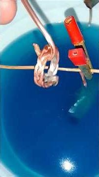 Copper plating of copper ring by electrolysis #ring #gemsnjewellery #rock