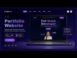 How To Create Portfolio Website Html CSS JavaScript + CSS Grid & Flexbox | html and css full course
