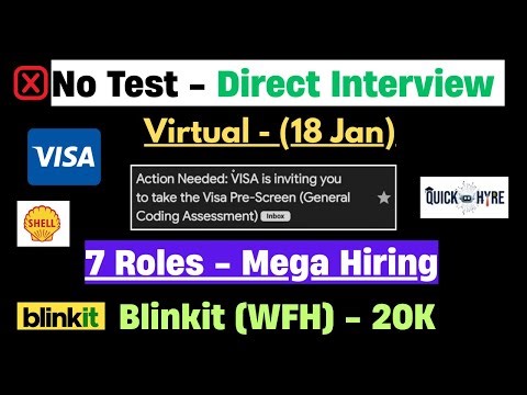 🔥3 Mega Hiring 2025, 2026, 2027 Batch | Direct Test Hiring 2025 | 2025 Batch Hiring Off Campus