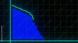 Stock market animated graphic. Stock price chart. Financial and business concept.