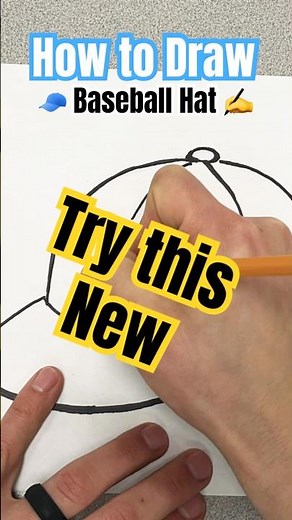 How to Draw a Baseball Hat 🧢 ✍️ for kids and beginners #art #draw #drawing