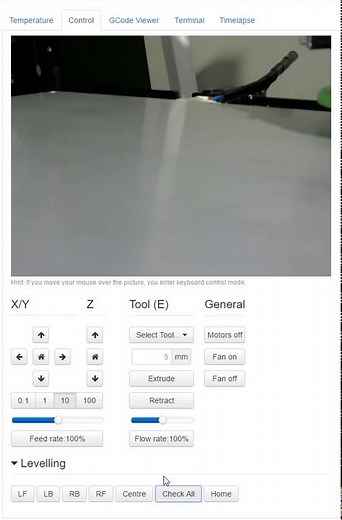 Anet A8 3D Printer Manual leveling made easy with OctoPrint and Custom Control Editor