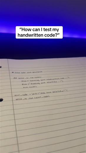 Execute your handwritten code with WriteToRun ✍️ #fyp #coding #codingstudents #programming #cs