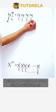 Calculate 4^4: Simplifying Powers Step-by-Step #Math #PowersAndRoots-Basic #Powers