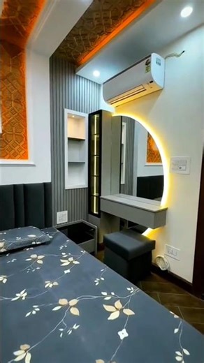 Living room corner design.🥰 Dressing mirror lighting design #corner #dressing #livingroom