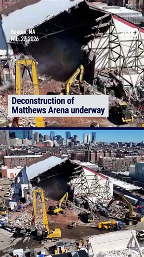 Matthews Arena is being replaced though by a brand new athletic complex that'll house new arenas for both hockey and basketball that's scheduled to be finished up by the fall of 2028. #nbc10boston #boston #news #video #fyp