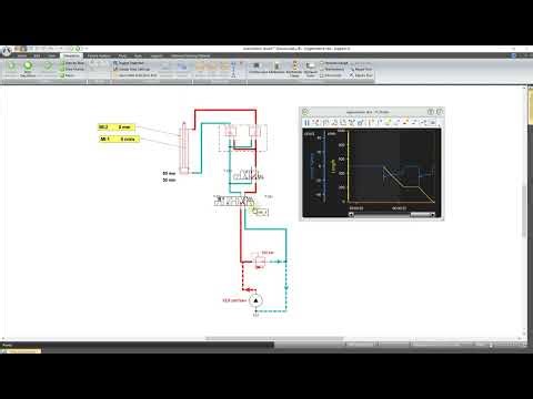 Electrohydraulic sim in automation studio 2- regenerative circuit