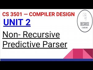 2.20. Non- Recursive Predictive Parsing in Tamil