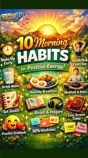 10 Morning Habits for Positive Energy | Start Your Day Right 🌞 #healthylifestyle