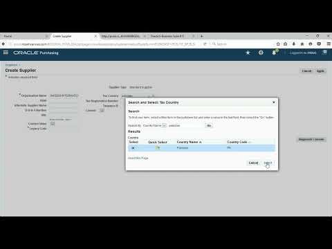 Oracle EBS Tutorial || Supplier Opening Process