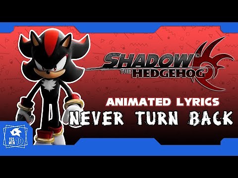 SHADOW THE HEDGEHOG "NEVER TURN BACK" ANIMATED LYRICS