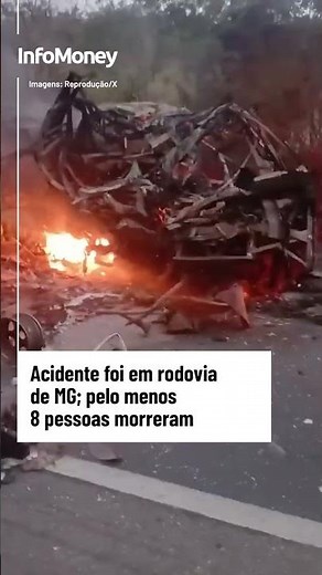 Bus catches fire this Sunday (24) after collision with truck in MG