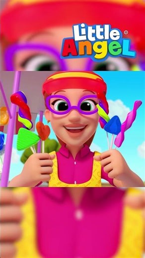 Lollipop Song 🍭🍭 #shorts #littleangel #moonbug