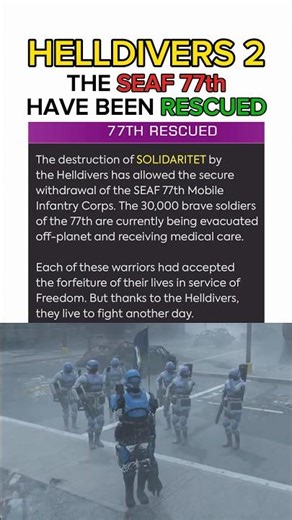 We SAVED The SEAF 77th - Helldivers 2