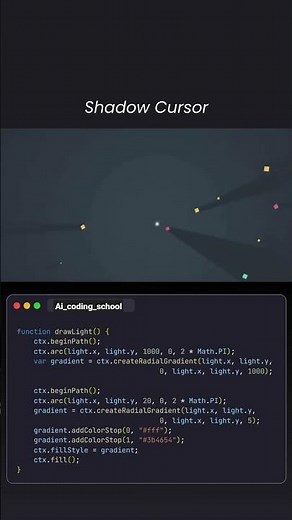 CREATE AN SHADOW COURSER USING 👉coding👈 thanks 🙏 for watching👀. subscribe for more an d don't forget