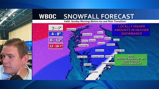 WBOC Chief Meteorologist Mike Lichniak has the latest on our winter storm heading our way for Sunday. | WBOC 16 Weather