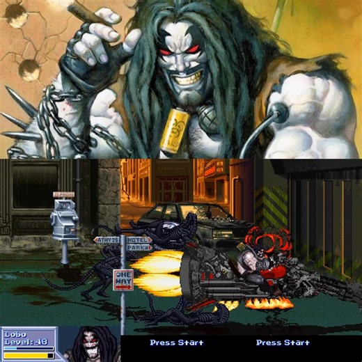 Vitor Franco on Instagram: "Lobo VS Aliens DC Task Force Download http://zvitor.com #avp #lobo #Supergirl #indiegame #retrogames #fangame #beatemup #gamedev #openBOR #JusticeLeague"