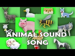 The Animal Sounds Song A1J || Kids Animal Songs and Nursery Rhymes|| Animal Action Song! || EduFam~