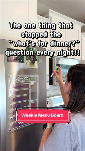 Simplify Dinner Planning with a Weekly Menu Board