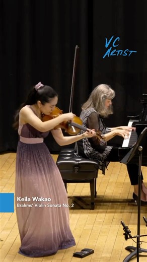 17K views · 516 reactions | Meet VC Artist Keila Wakao  Studies at the New England Conservatory  Winner of the 2021 Menuhin Competition Junior Division  Winner of the 2021 Stulberg International String Competition  Next Generation Distinguished Cultural Achievement Award from The Japan Society of Boston Here, Keila performs Brahms’ Violin Sonata No. 2 in A Major with pianist Dina Vainshtein | The Violin Channel | Facebook