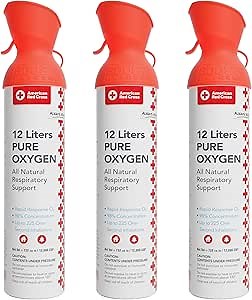 Boost Oxygen Extra-Large Rapid Response 12L Canister | Respiratory Support for Aerobic Recovery, Altitude, Performance & Health (3 Pack)