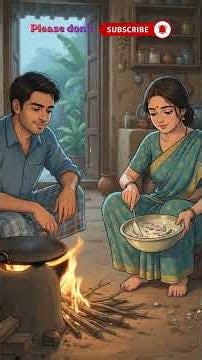 Pesarattu Dosa Making 🌧️ Misty Sunrise Village Cooking | Cozy 2D ASMR Animation