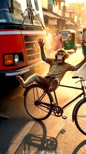 "Bandar Ki Cycle Toot Gayi… Lekin Ending Shock Kar Degi!"#ai #short#viral